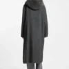 Melange coat in a wool blend