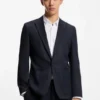 Melange extra-slim-fit jacket in stretch flannel Melange extra-slim-fit jacket in stretch flannel