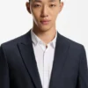 Melange extra-slim-fit jacket in stretch flannel Melange extra-slim-fit jacket in stretch flannel