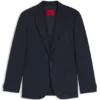 Melange extra-slim-fit jacket in stretch flannel Melange extra-slim-fit jacket in stretch flannel