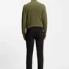 Melange modern-fit trousers in a cotton blend