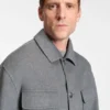 Melange relaxed-fit jacket in a wool blend