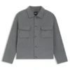 Melange relaxed-fit jacket in a wool blend