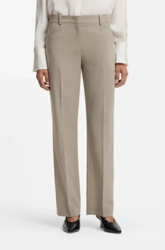 Melange relaxed-fit trousers in virgin wool
