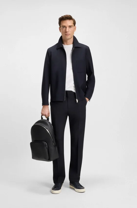 Melange relaxed-fit trousers in virgin wool Melange relaxed-fit trousers in virgin wool