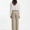Melange relaxed-fit trousers in virgin wool