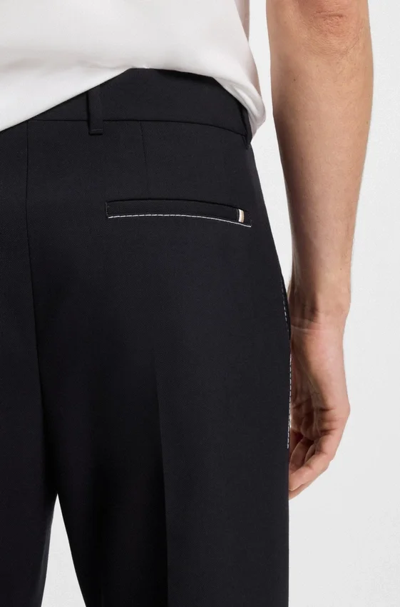 Melange relaxed-fit trousers in virgin wool Melange relaxed-fit trousers in virgin wool