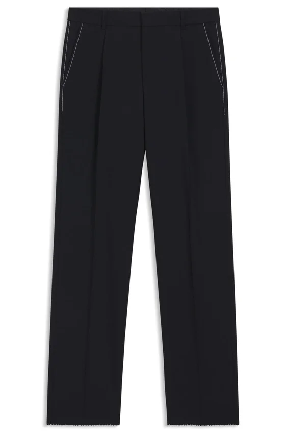 Melange relaxed-fit trousers in virgin wool Melange relaxed-fit trousers in virgin wool