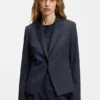 Melange slim-fit blazer in virgin wool