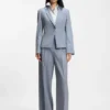 Melange slim-fit blazer in virgin wool