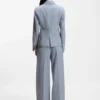 Melange slim-fit blazer in virgin wool