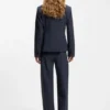 Melange slim-fit blazer in virgin wool