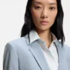 Melange slim-fit blazer in virgin wool