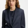 Melange slim-fit blazer in virgin wool