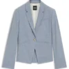 Melange slim-fit blazer in virgin wool