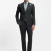 Melange slim-fit jacket in a wool blend
