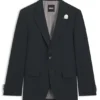 Melange slim-fit jacket in a wool blend