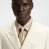 Melange slim-fit jacket in cotton and cashmere