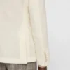 Melange slim-fit jacket in cotton and cashmere