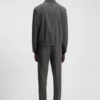 Melange slim-fit jacket in stretch flannel