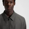 Melange slim-fit jacket in stretch flannel