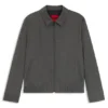 Melange slim-fit jacket in stretch flannel