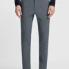 Melange slim-fit trousers in stretch dobby
