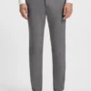 Melange slim-fit trousers in stretch dobby