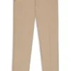 Melange slim-fit trousers in stretch dobby