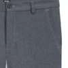 Melange slim-fit trousers in stretch dobby