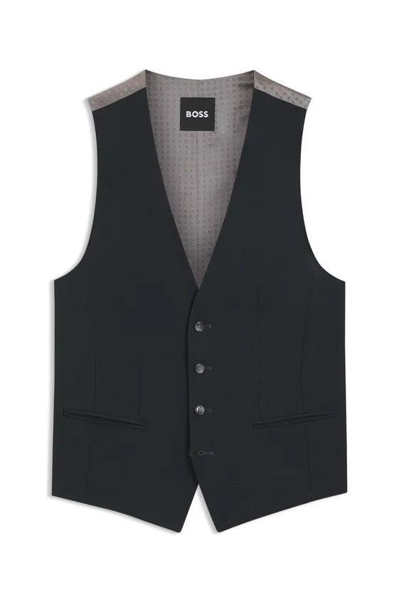 Melange slim-fit waistcoat in a wool blend Melange slim-fit waistcoat in a wool blend
