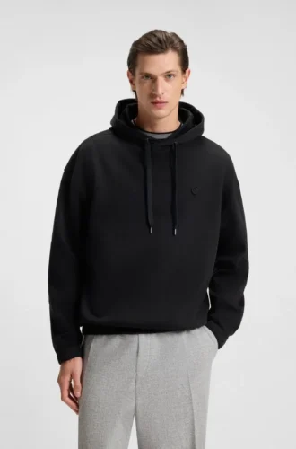 Mercerised-cotton hoodie in a relaxed fit