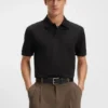 Mercerised-cotton polo shirt with Double B monogram