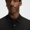 Mercerised-cotton polo shirt with Double B monogram