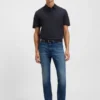 Mercerised-cotton polo shirt with Double B monogram Mercerised-cotton polo shirt with Double B monogram