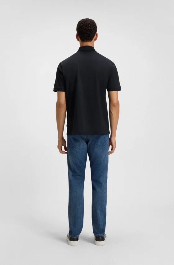 Mercerised-cotton polo shirt with Double B monogram Mercerised-cotton polo shirt with Double B monogram