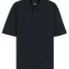 Mercerised-cotton polo shirt with Double B monogram Mercerised-cotton polo shirt with Double B monogram