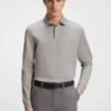 Mercerised-cotton polo shirt with plain collar Mercerised-cotton polo shirt with plain collar