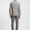 Mercerised-cotton polo shirt with plain collar Mercerised-cotton polo shirt with plain collar