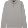 Mercerised-cotton polo shirt with plain collar Mercerised-cotton polo shirt with plain collar