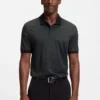 Mercerised-cotton polo shirt with two-tone monograms