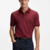 Mercerised-cotton polo shirt with two-tone monograms