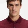 Mercerised-cotton polo shirt with two-tone monograms