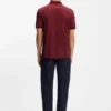 Mercerised-cotton polo shirt with two-tone monograms