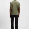 Mercerised-cotton polo shirt with two-tone monograms