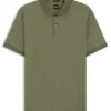 Mercerised-cotton polo shirt with two-tone monograms