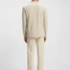 Mercerised-cotton polo shirt with two-tone structure