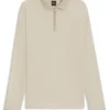 Mercerised-cotton polo shirt with two-tone structure