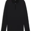 Mercerised-cotton polo shirt with two-tone structure