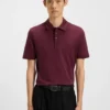 Mercerised-cotton slim-fit polo shirt with four-button placket